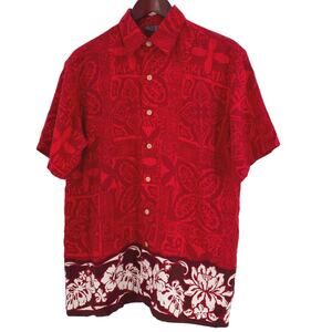 Red Hawaiian shirt men’s medium